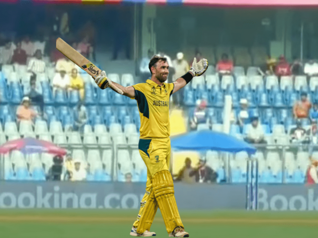 Untitled-design-8 AFG vs AUS : Limping Glenn Maxwell hit six sixes while standing, the most courageous innings in the history of world cricket.,Know how he single-handedly fell on 11 players