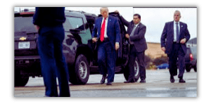 41955de5-cc1d-47e6-9b6f-350791a7c2c3 Interior Donald Trump's security detail as he returns to Dad death endeavor location